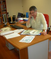 Adolfo trabalhando no seu posto