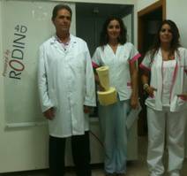 La familia Gordillo con la nueva fresadora