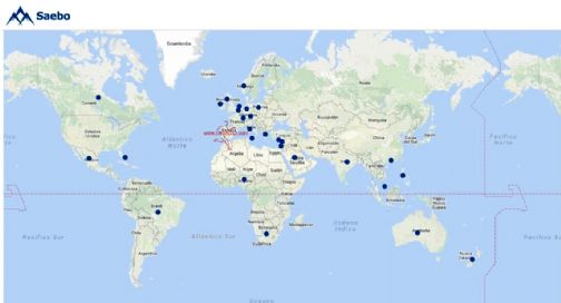 distribuciones Saebo en el mundo